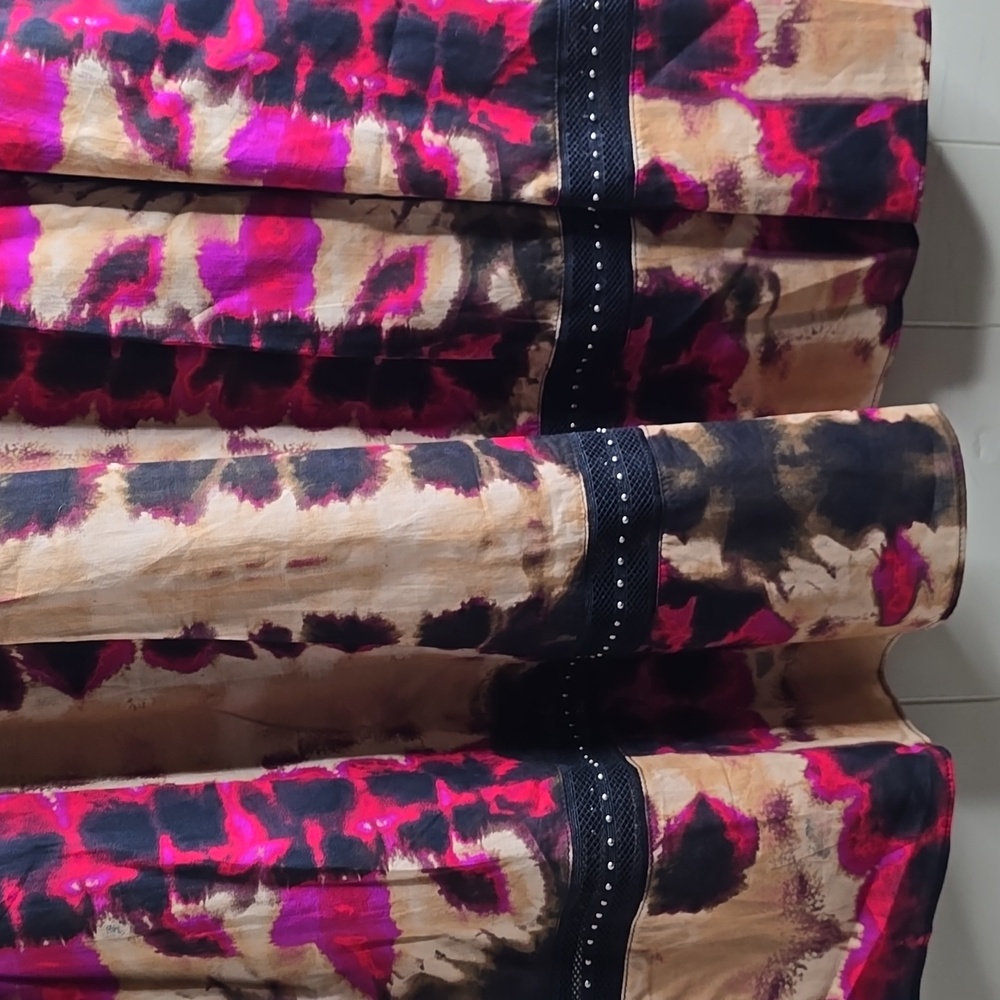 DKNY Women's Leaf Print A-Line Skirt  Large - Picture 6 of 16